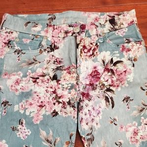 Floral 7 For All Mankind pants
